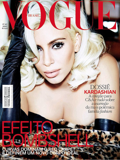 Kim Kardashian Poses Topless For Brazilian Vogue